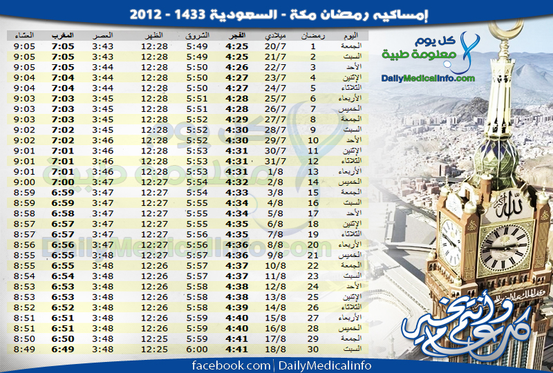 امساكية شهر رمضان المبارك لعام 2012 لجميع الدول العربية ط·آ¸أ¢â‚¬آ¦ط·آ¸ط¦â€™ط·آ·ط¢آ© copy